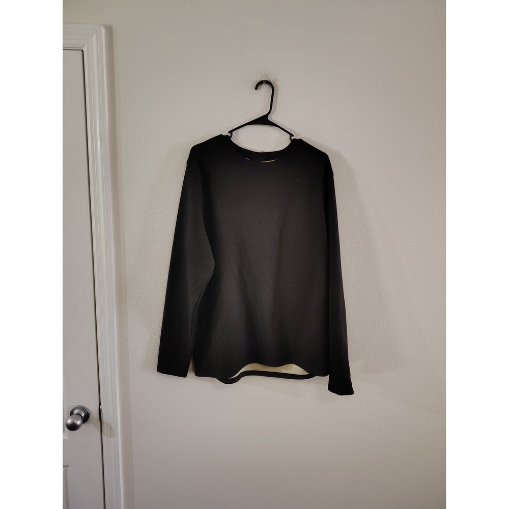 Gents Bliss Mens XL Black Fleece Lined Crewneck Sweatshirt Long Sleeve Pullover